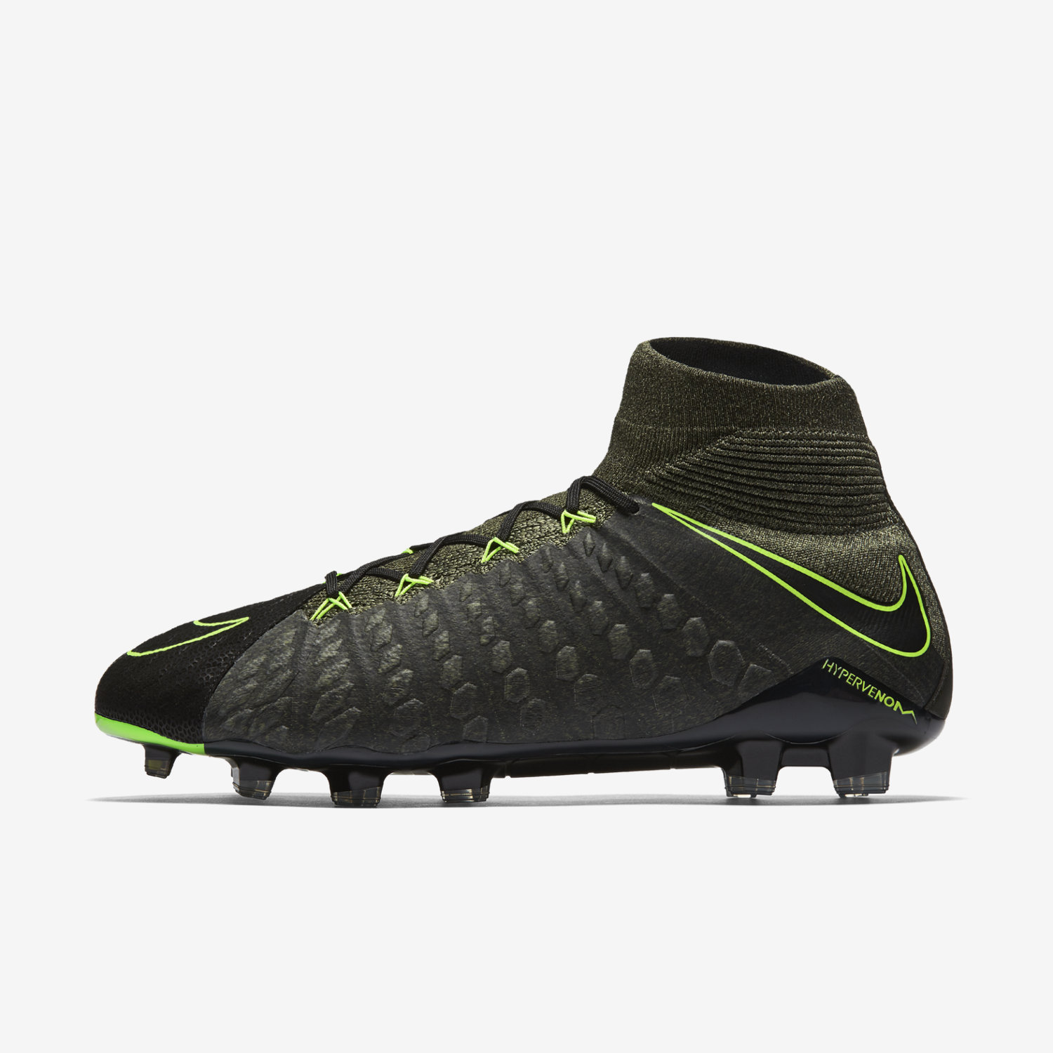 ποδοσφαιρικα παπουτσια ανδρικα Nike Hypervenom Phantom 3 DF Tech Craft FG μαυρα/πρασινο/πρασινο 2448